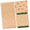 HOLIDYOYO 6 Sheets Christmas Kraft Wrapping Paper with Holiday Patterns Reusable Kraft Wrap for Present Wrapping and DIY Craft Projects Easy to Cut and Store view 4