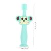 BCOATH Toothbrush Soft Silicone Teether with Full Bristle Brush Gentle Oral Cleaner for Boy Girl Years Animal Design Safe Training Tool Green view 2