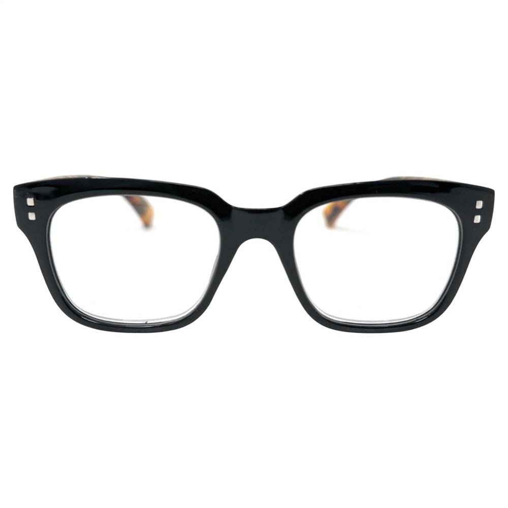 Incredible Bargains The Nova Luxury Oversized Square Reading Glasses + 1.25 Midnight Onyx