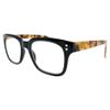 Incredible Bargains The Nova Luxury Oversized Square Reading Glasses + 1.25 Midnight Onyx view 2