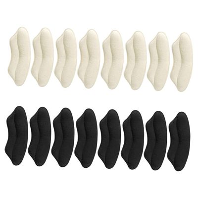 Mikinona 8 Pairs Wear-Resistant Heel Cushions Comfortable Self-Adhesive Heel Pads for Shoes That are Too Slip-Resistant Foot Pads and Loose Fit Skin-Friendly Sweat-Absorbent Liners