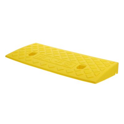 HAKIDZEL Heavy Duty Plastic Ramp Mat Portable Car Driveway Ramp with Anti-Slip Design for Outdoor Use Flexible for Home and Curb Access Yellow