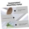 BCOATH Clear Cellophane Wrap Roll Transparent Packaging for Flower Bouquets Basket Wrapping Arts and Crafts Supplies Moisture Resistant Wrap view 4