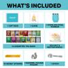 Birthday Gift Set with Stainless Tumbler, 15 Assorted Teas, 10 Honey Straws, Tea Tongs, Scented Candle and Greeting Card in Ready-to-Gift Box (Teal - Birthday Card) view 2