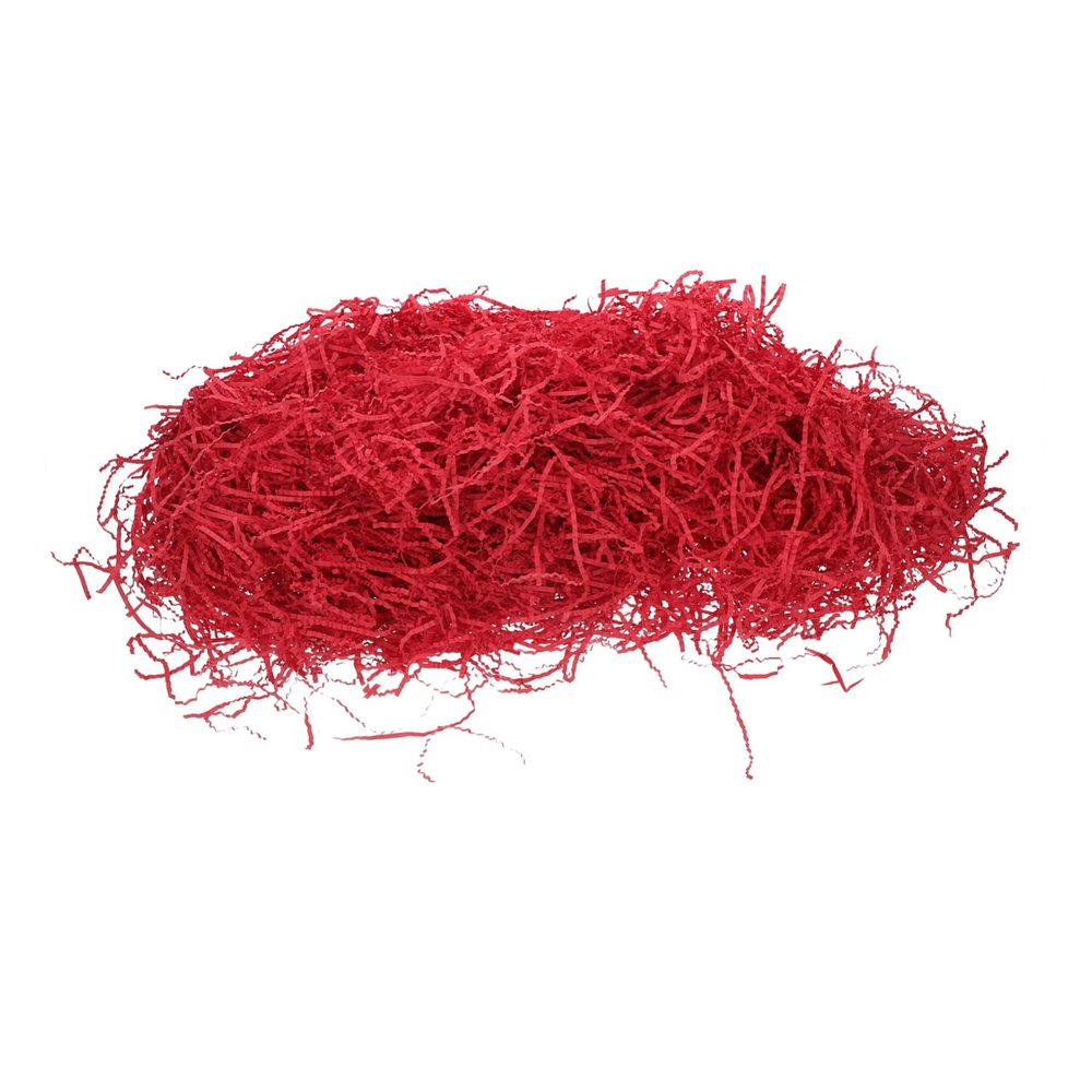 COOLHIYA Red Crinkle Cut Raffia Grass Paper Filler Bulk Box Shred for Basket Filling and Candy Box Decoration Elegant Wrapping Shredded Paper for Birthday Wedding Holiday Presents
