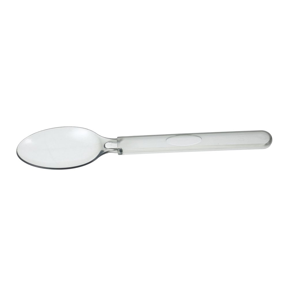 PLAFOPE 100pcs Disposable Dessert Spoons Lightweight Plastic Tasting Spoons for Parties Ice Cream Cake Festival Catering Use
