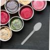 PLAFOPE 100pcs Disposable Dessert Spoons Lightweight Plastic Tasting Spoons for Parties Ice Cream Cake Festival Catering Use view 4
