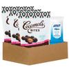 Carmels 3x Cocomels sea salt caramel chocolate, 3.5 OZ Bundle with Purell Fresh Scent Hand Sanitizing Wipes 20 Count Organic Dark Chocolate Coconut Milk Caramels and Handy Wipes Gift Set (2 Items) view 1