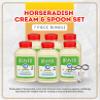 6x Horseradish Sqz Crm 12oz Bundle with Stainless Steel Silver Measuring Spoon Set Creamy Prepared -Sauce for Cooking, Seasoning & Condiments Gift Set (7 Items) view 2