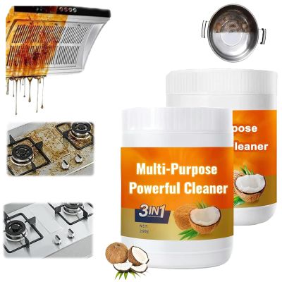 Multi Purpose Powerful Cleaner for Kitchen,3 In 1 Coconut Oil Cleaning Paste,Stainless Steel Scratch Remove,Heavy Kitchen Duty Degreaser for Oven,Faucet,Ceramic Tile (2)