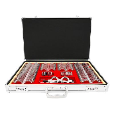 266Pcs Optometry Rim Case Kit,Optical Trial Lens Set,Metal Rim Aluminium Case Kit with Optometry Test Trial Frame