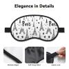 Eye Sleep Masks for Women Men - Elastic Band Blackout Eiffel Tower Heart Print Travel Eye Masks for Sleep Airplane, Comfy Night Sleeping Mask Cover for Nap and Party Games view 3