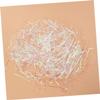 Beatifufu Transparent White Pet Shredded Paper Filler Bag Lightweight Recyclable Crinkle Cut Box Filler for Baskets Party Packaging Wedding Birthday Christmas Supplies view 3