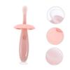 Anneome Adorable Silicone Toothbrush Soft Bristles Gentle Oral Care Brush for Safe Gum Cleaning Pink Teething Oral Hygiene Tool view 3