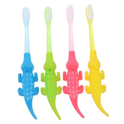 HAKIDZEL 8pcs Handheld Toothbrush with Supple Bristles Material Ergonomic Design for Ages Training Teeth Care for Boys
