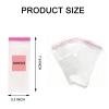 AOODOOM 100pcs Cake Money Box Transparent Bag, 3.2x7.9In Resealable Cellophane Adhesive Self-Sealing Clear Plastic Packing Bag for Birthday Wedding Party Decoration view 4