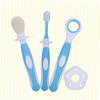 IWOWHERO Toothbrush Silicone Training Kit for Newborns and Soft Ultrafine Bristles with Tongue Cleaner Gentle Gum Massage Oral Care for Oral Hygiene Blue view 4