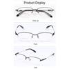 OLOAMAILE Reading Glasses High Magnification Power Titanium Half Frame Ultra Clear Men +8.0 +9.0 Blue Light Blocking Reader (Gold, 9.5, x) view 3