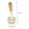 Mikinona 2pcs Small Dish Scrub Brush with Sustainable Handle and Non-Scratch Sisal Bristles Multi-Functional Pot and Bowl Cleaner for Kitchen Bathroom and Restaurant Use view 2
