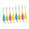 HAKIDZEL 8Pcs Cartoon Toothbrush Soft Bristles Teeth Cleaner with Handle Safe PP Pbt Material Portable for Home Travel Random Color view 1