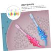 HAKIDZEL 8Pcs Cartoon Toothbrush Soft Bristles Teeth Cleaner with Handle Safe PP Pbt Material Portable for Home Travel Random Color view 2