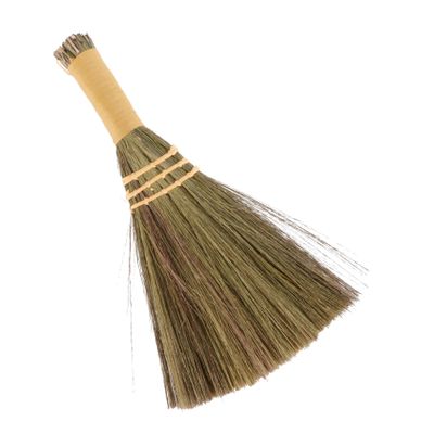 Beatifufu Delicate Small Hand Straw Broom Desktop Cleaning Tool for Home and Car Interior Natural Material Mini Dust Sweeper for Keyboard Laptop Bed and Handy Countertop Brush Random Color