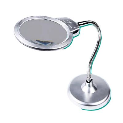 10x 20x Desktop Magnifier with Lighted Led Illuminated Magnifying Glass, Hands-Free Reading, Seniors, Hobby, Electronic Cell Phone Repair