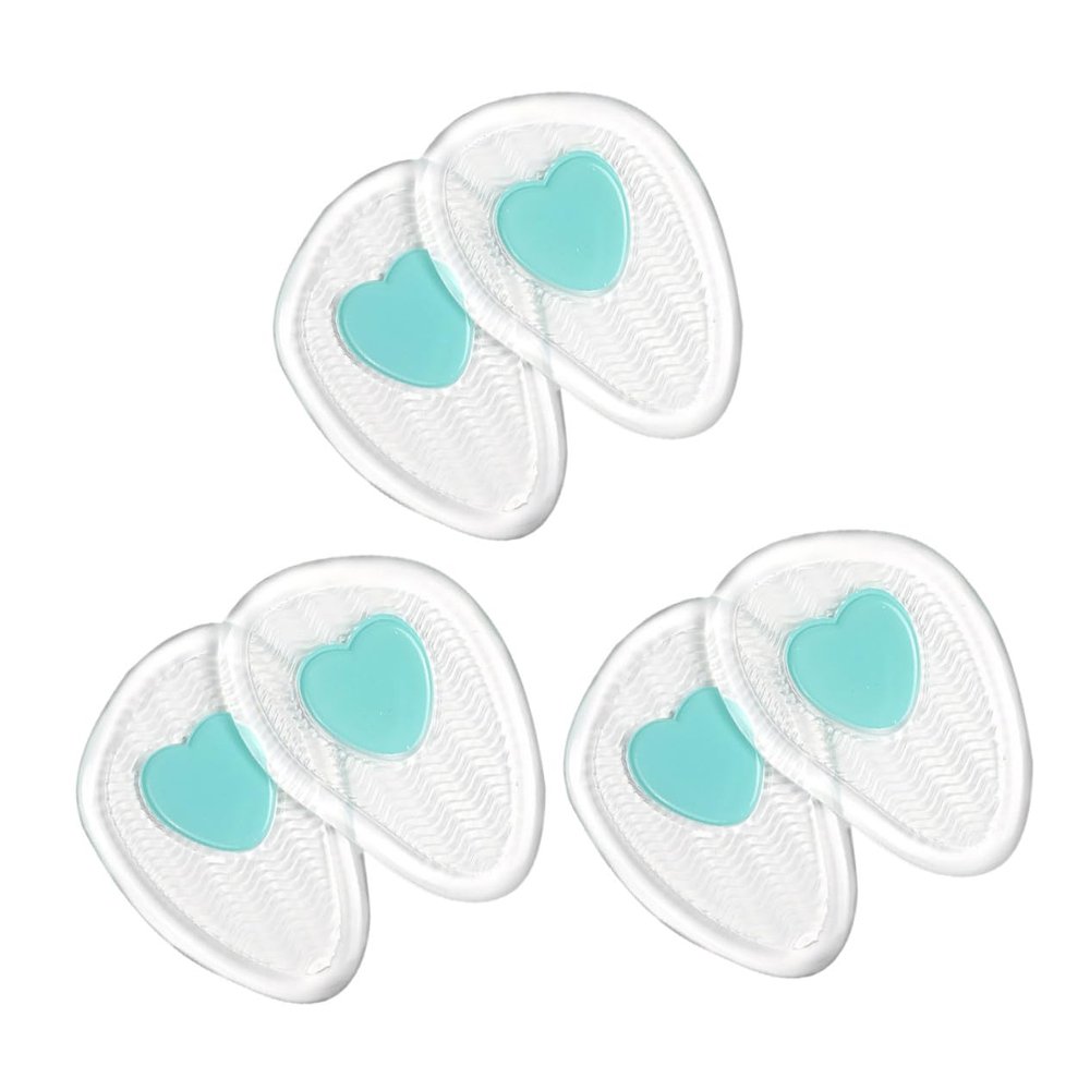 PLAFOPE 3 Pairs Foot Pads High Elastic Shock Absorbing Metatarsal Cushions with Adhesive Backing for Relief Comfortable Forefoot Support in Shoes for Men and Women