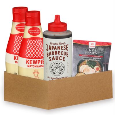 2x Mayonnaise Sqz, 12oz. + 1x Sauce BBQ Japn Rstd Grlc, 17oz. + 1x Ramen Shoyu Japan, 3.88oz. Creamy Mayonnaise, Rich Japanese BBQ Sauce, and Umami Ramen Seasoning Gift Set (4 Items)