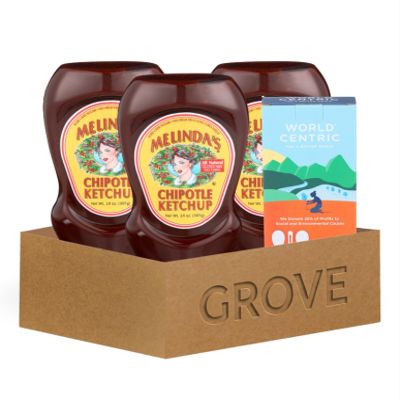 3x Ketchup Chipotle 14OZ Bundle with Spoon Corn Starch 24PC Smoky Tomato Sauce with Chipotle Peppers and Corn Starch for Cooking and Flavor Balance Gift Set (4 Items)