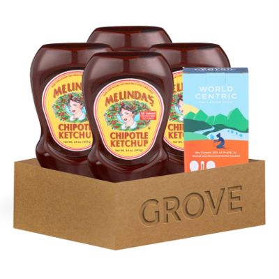 4x Ketchup Chipotle 14OZ Bundle with Spoon Corn Starch 24PC Smoky Tomato Sauce with Chipotle Peppers and Corn Starch for Cooking and Flavor Balance Gift Set (5 Items)