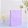 CONGARTENO 50Pcs Purple Kraft Paper Handle Bags Recyclable Gift for Retail Shopping Party Favor Merchandise Kraft Packaging Bags view 2