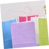 CONGARTENO 50Pcs Purple Kraft Paper Handle Bags Recyclable Gift for Retail Shopping Party Favor Merchandise Kraft Packaging Bags view 4