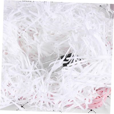 CONGARTENO White Shredded Paper Filament for Box Filling Creative Crinkle Cut Decorative Filler for Party Supplies Wedding Birthday Christmas Packaging