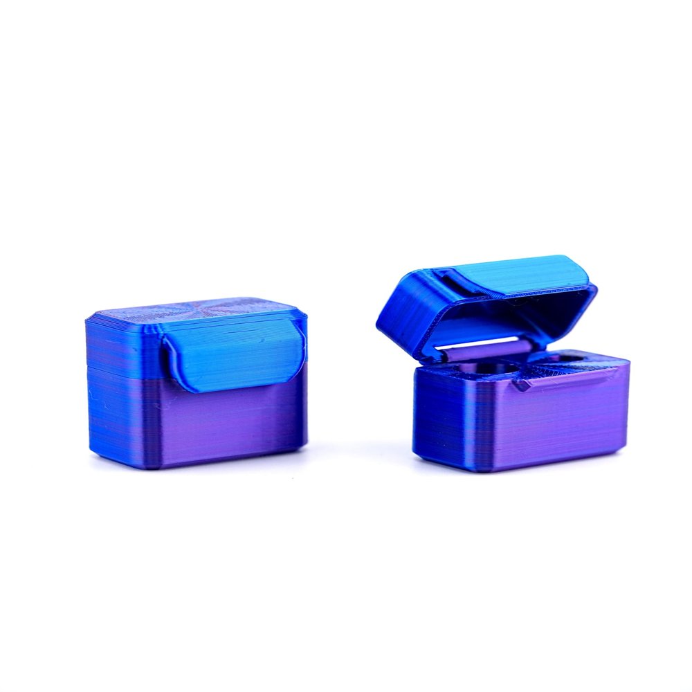 2 Pack | Mini Small Compact Travel Storage Case for Scleral Lens Tools, USA Made (RGB Metallic)