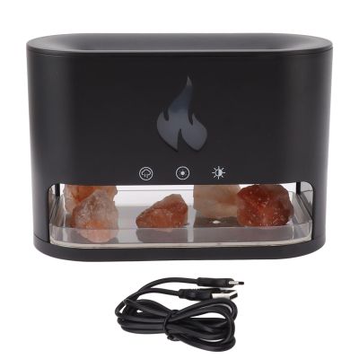 250ml Air Diffuser Humidifier, 7 Colors Aromatherapy Diffuser with 3D Simulation Effect, ABS and Salt Stone Material, and for Home Use,