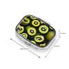 Green Kiwi Patterned Square mini Pill Box, can be Put into Wallet or Pocket Travel Pill Box, Store Various Small Items view 3