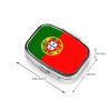 Portuguese Flag Patterned Square mini Pill Box, can be Put into Wallet or Pocket Travel Pill Box, Store Various Small Items view 3