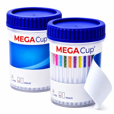 Emnce Mega Cup 19 Panel Urine Screening Kits - At Home Urine Screen Kit for Easy Personal Discreet Solution (25 Pack)