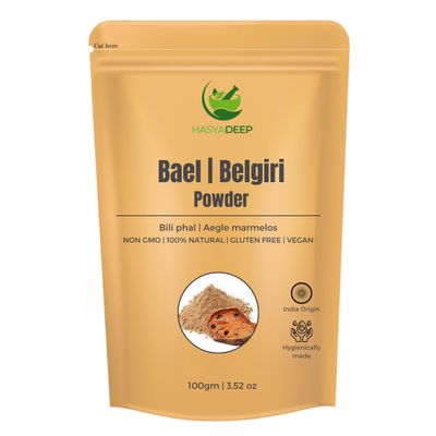 Hasyadeep Bael Powder | Aegle marmelos | Traditional Ayurvedic Herb (500gm) (100gm/3.52oz)