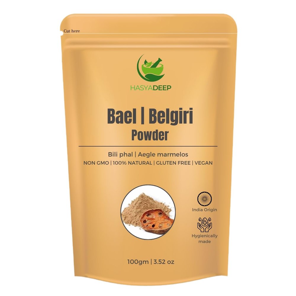 Hasyadeep Bael Powder | Aegle marmelos | Traditional Ayurvedic Herb (500gm) (100gm/3.52oz)