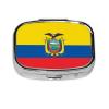 Flag of Ecuador Patterned Square mini Pill Box, can be Put into Wallet or Pocket Travel Pill Box, Store Various Small Items view 1
