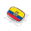 Flag of Ecuador Patterned Square mini Pill Box, can be Put into Wallet or Pocket Travel Pill Box, Store Various Small Items view 3