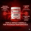 Creatine Monohydrate Gummies | Power Blend Complex | Optimized with L-Carnitine and L-Taurine | for Muscle Support, Recovery, Strength, and Energy | for Men and Women | 120 Count (Sour Watermelon) view 2