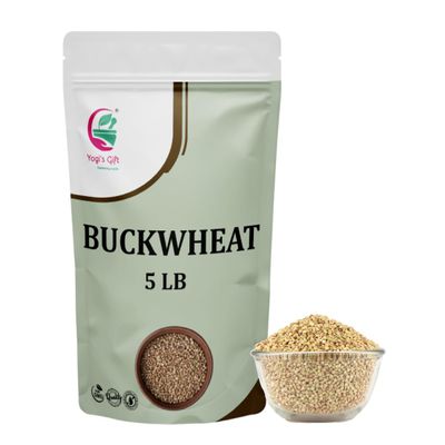 Buckwheat Groats 5 LB (80 Oz) Whole Raw Buckwheat Grain for Cooking Nutty Buck Wheat for Cereal, Porridge & Daily Meals By Yogis Gift