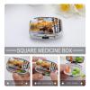 Fall Birch Leaves Elk Pill Box 2 Compartment Waterproof Pill Case with Mirror Portable for Purse Pocket Daily Medicine Vitamin Organizer Travel Med Container Holder for Fish Oil Supplements view 4
