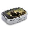 Mother Brown Bears Protect Cubs Pill Box 2 Compartment Waterproof Pill Case with Mirror Portable for Purse Pocket Daily Medicine Vitamin Organizer Travel Med Container Holder for Fish Oil Supplements view 3