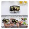 Mother Brown Bears Protect Cubs Pill Box 2 Compartment Waterproof Pill Case with Mirror Portable for Purse Pocket Daily Medicine Vitamin Organizer Travel Med Container Holder for Fish Oil Supplements view 4