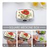 Poppy Painting Pill Box 2 Compartment Waterproof Pill Case with Mirror Portable for Purse Pocket Daily Medicine Vitamin Organizer Travel Med Container Holder for Fish Oil Supplements view 4
