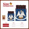 Christmas Drawstring Burlap Gift Bags for Holiday Bag, Louisiana State Flag Print Treats Candy Wrap Party Pouches view 2